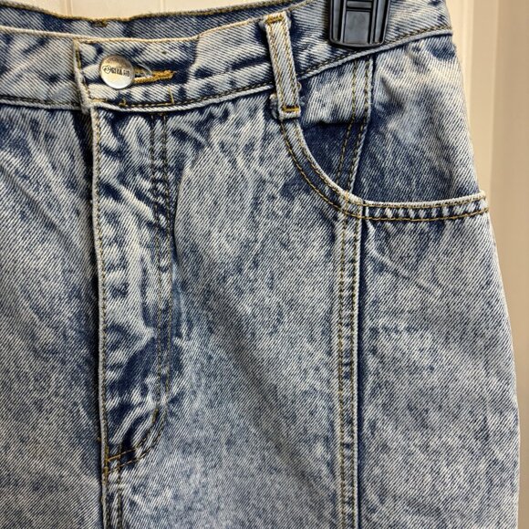 Vintage PS Gitano 80's Style High Waist Baggy Jeans Acid Wash Women's 10 Short - Picture 7 of 13